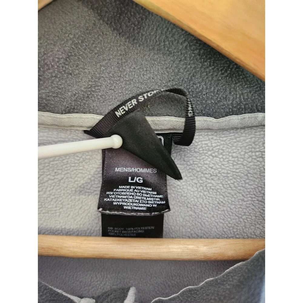 The North Face Polartec Fleece Jacket Men's Large Gray Full Zip Lightweight...